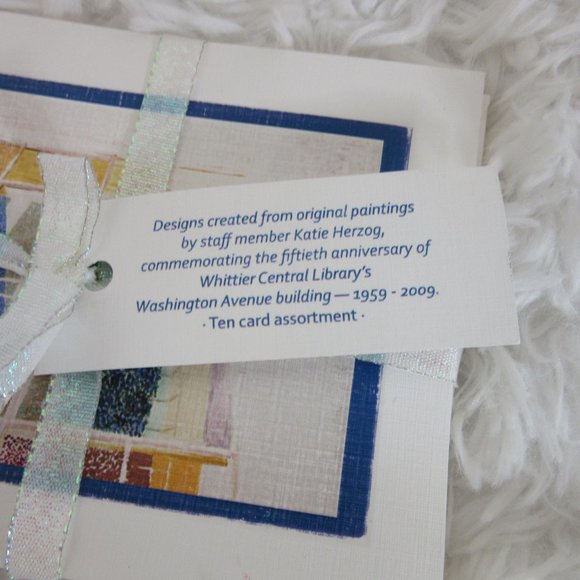 Whittier Notes Cards California Central Library Blank Greeting Set of 10 - Picture 4 of 4